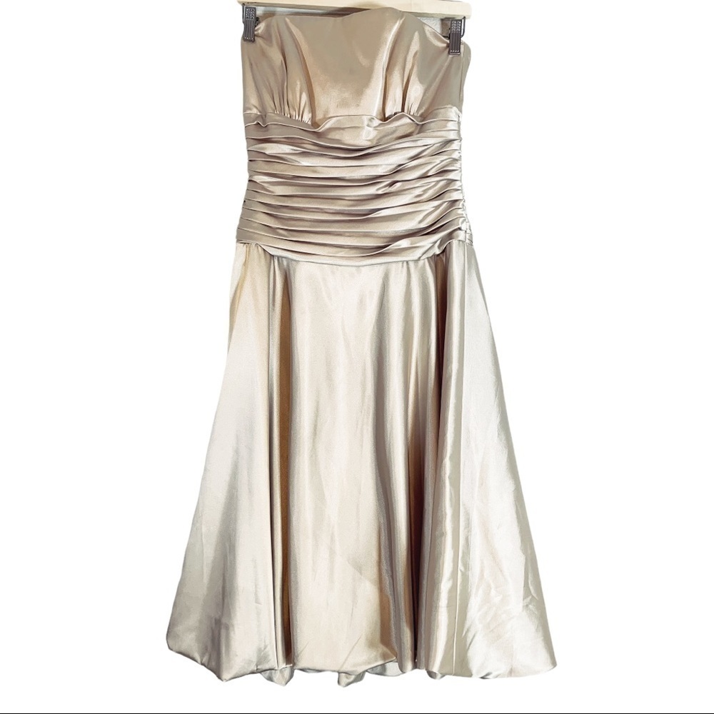 Dressy Collection Satin Stapless Dress Size 8